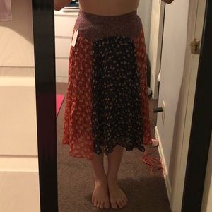 Anthropologie Floral Skirt